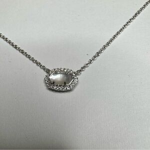 Gorgeous New In Box with Tags Kendra Scott Necklace Silver with crystal stone